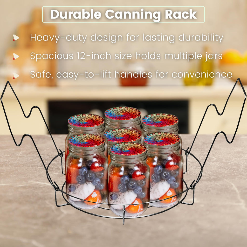 Supa Ant 2 Pack Canning Rack for Stock Pot (12 in.) Stainless Steel Canning Jar Rack with Handles – Water Bath Canning Rack Supplies Kit for Mason Jars – For Water Bath Canning Only