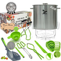 Food-Grade Stainless Steel Canning Pot with Rack and Lid, Large Water Bath Canner, Full Home Canning Supplies Starter Kit | All-in-One Kitchen Tools & Accessories Set | by Supa Ant