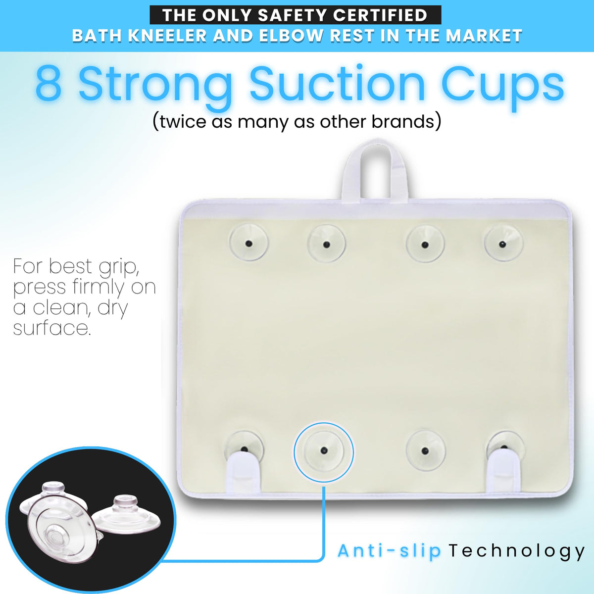 Certified Bath Kneeler - 1.5" Padding Bath Kneeler and Elbow Rest Pad Set