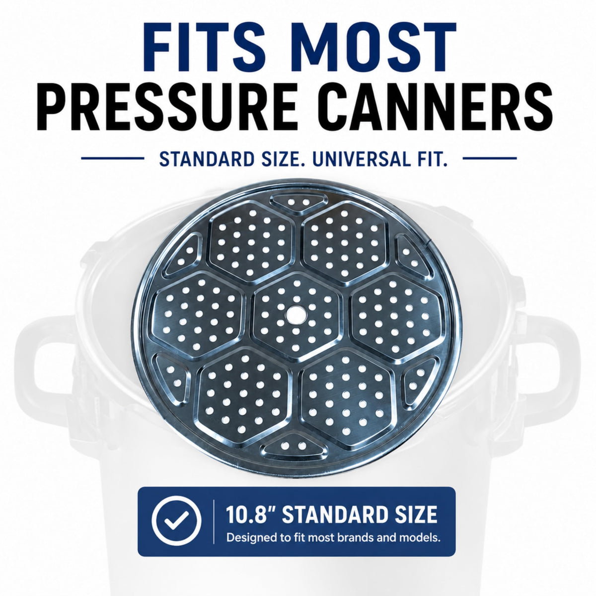Supa Ant 10.8in Canning Rack for Pressure Canner (3pcs) - Stainless Steel, Stackable & Heavy-Duty Rack with Base - Universal Fit, Compatible with Supa Ant, Presto, All American & More