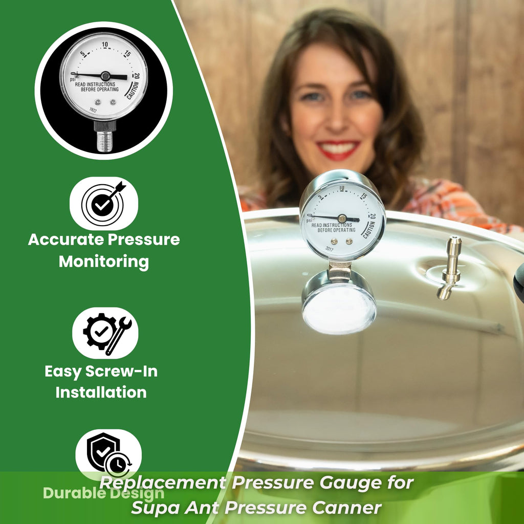 Supa Ant Pressure Canner Spares Parts - Gauge Replacement for Canning Pot