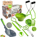 Supa Ant Canning Supplies - USA Assembled & Certified Food Grade Stainless Steel Starter Set Canning Kit for Beginners - Wide Kitchen Funnel, Jar Lifter and Wrench, Bubble Popper/Measurer, Lid Lifter