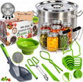 Food-Grade Stainless Steel Canning Pot with Rack and Lid, Large Water Bath Canner, Full Home Canning Supplies Starter Kit | All-in-One Kitchen Tools & Accessories Set | by Supa Ant