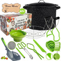 Supa Ant Canning Supplies - USA Assembled & Certified Food Grade Stainless Steel Starter Set Canning Kit for Beginners - Wide Kitchen Funnel, Jar Lifter and Wrench, Bubble Popper/Measurer, Lid Lifter