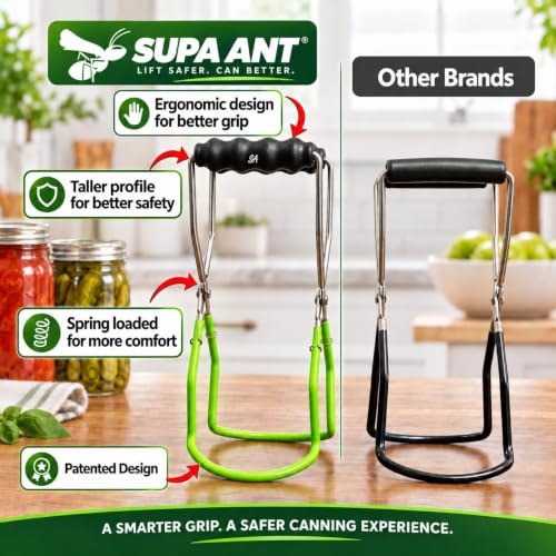 Food-Grade Stainless Steel Canning Pot with Rack and Lid, Large Water Bath Canner, Full Home Canning Supplies Starter Kit | All-in-One Kitchen Tools & Accessories Set | by Supa Ant