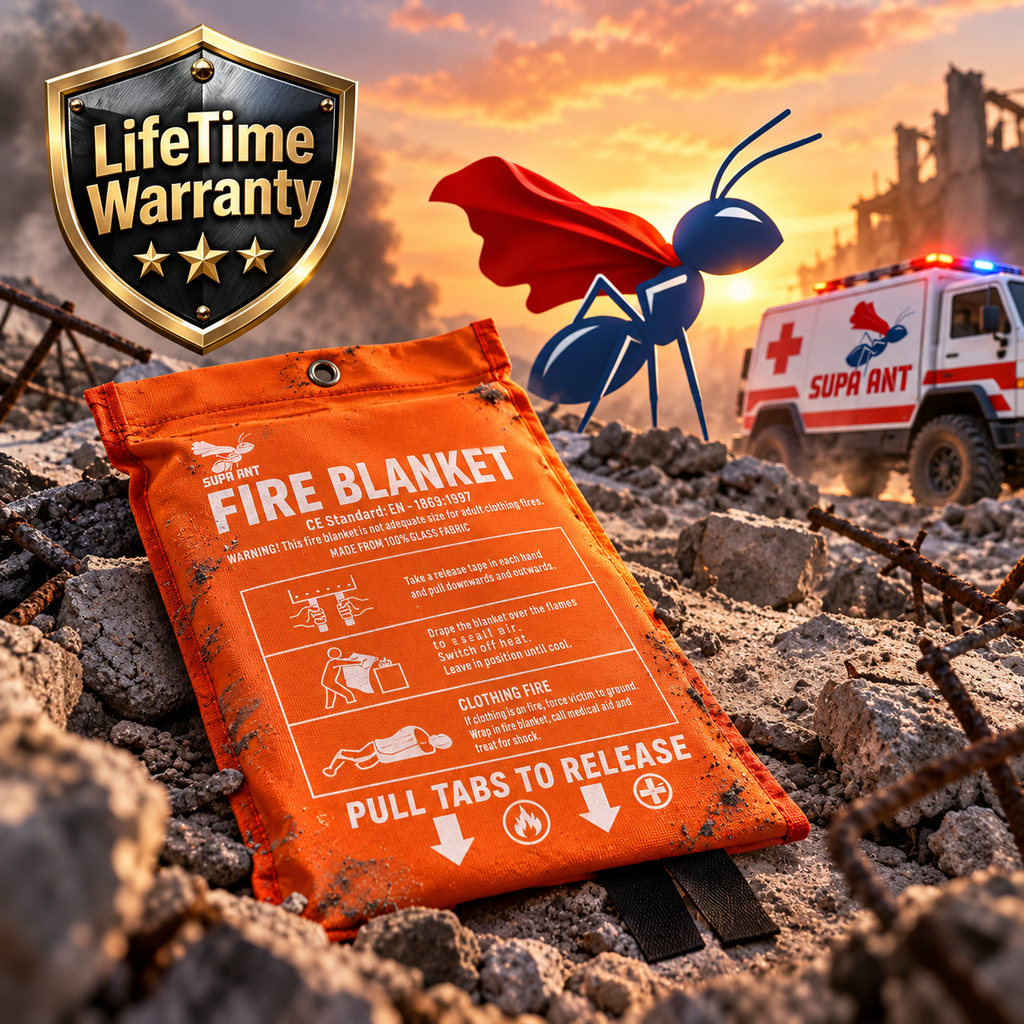 Fire Blanket - 1500F CE Certified  Emergency Fire Blanket for Home & Kitchen